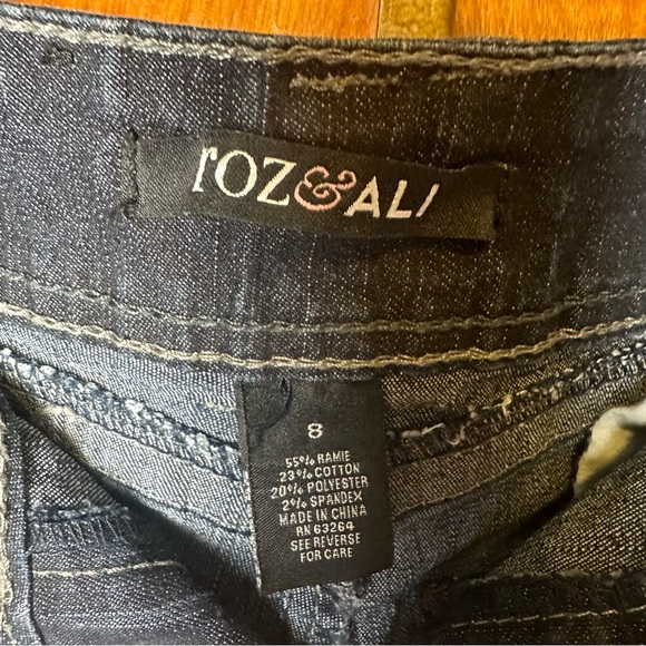 Roz & Ali gemstone jeans 23% cotton size 8 - Picture 6 of 10
